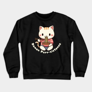 Ramen bowl Cat eat noodles Crewneck Sweatshirt